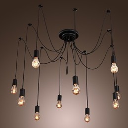 Chandelier Vintage Design Bulbs Included Living 10 Lights Pendant Light