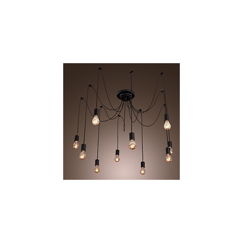 Chandelier Vintage Design Bulbs Included Living 10 Lights Pendant Light