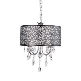 Traditional Classic Crystal Chrome Metal Chandelier