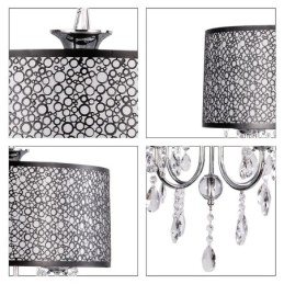 Traditional Classic Crystal Chrome Metal Chandelier