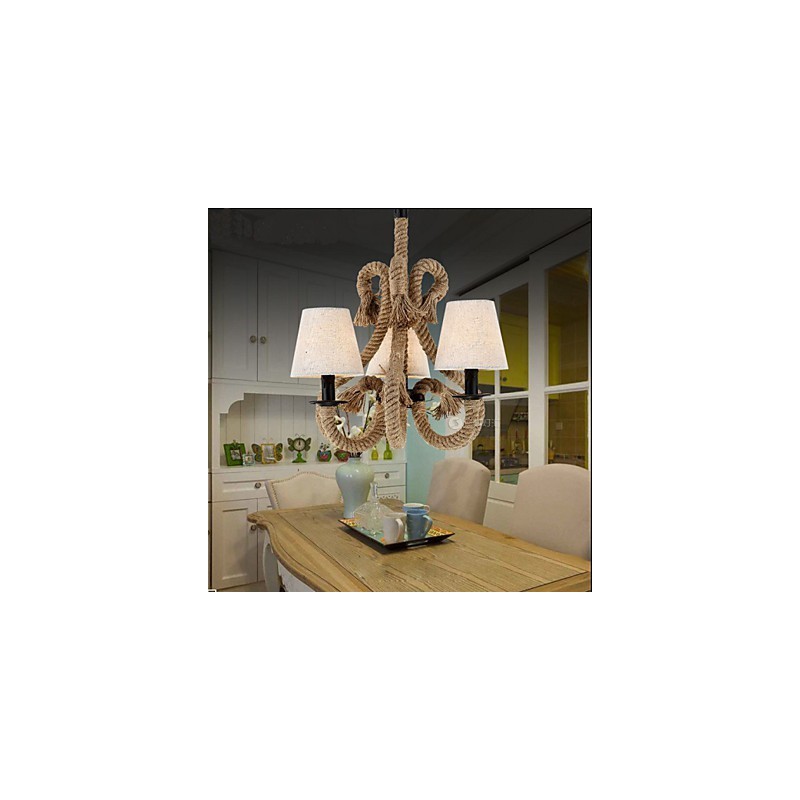 Retro Minimalist Creative Rope Chandelier