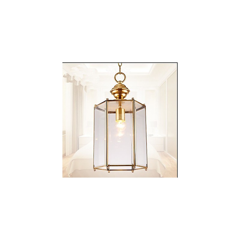 American Country Small Pendant all Copper Single Glass