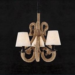 Retro Minimalist Creative Rope Chandelier