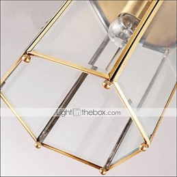 American Country Small Pendant all Copper Single Glass