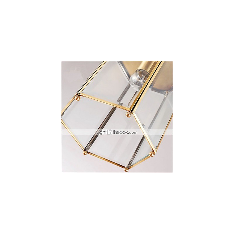 American Country Small Pendant all Copper Single Glass