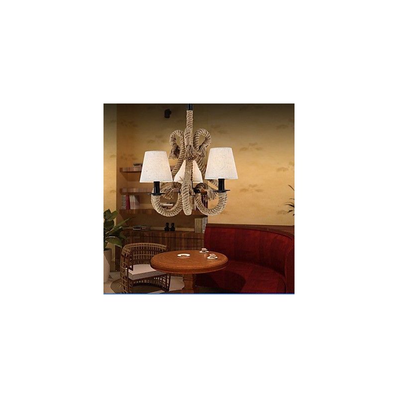 Retro Minimalist Creative Rope Chandelier
