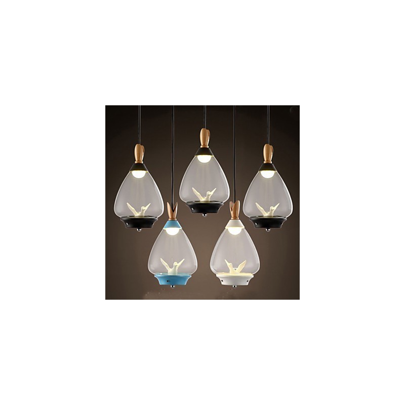 Single Head Glass Small Bird Pendant