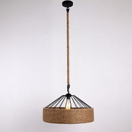 1 Light Rope Pendant Light Mini Style Modern Contemporary Country