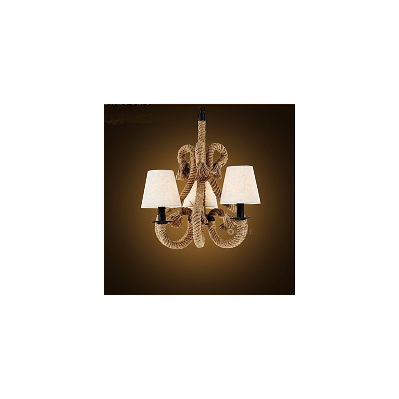 Retro Minimalist Creative Rope Chandelier
