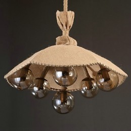 Country Painting Metal Chandelier Pendant LightBedroom