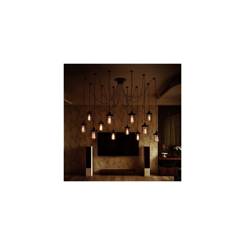 American Country Retro 12 Head Beauty Flower Pendant