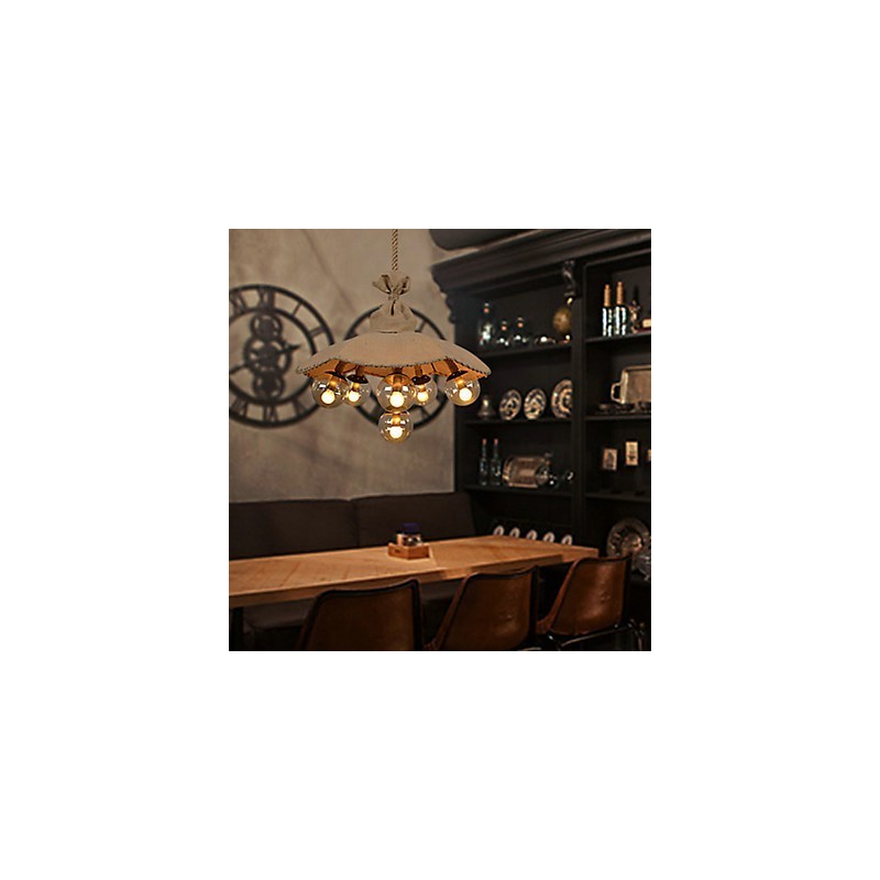 Country Painting Metal Chandelier Pendant LightBedroom