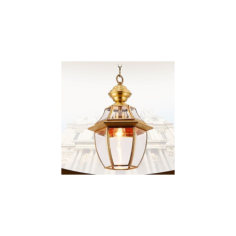 American Country Small Pendant all Copper Single Glass C
