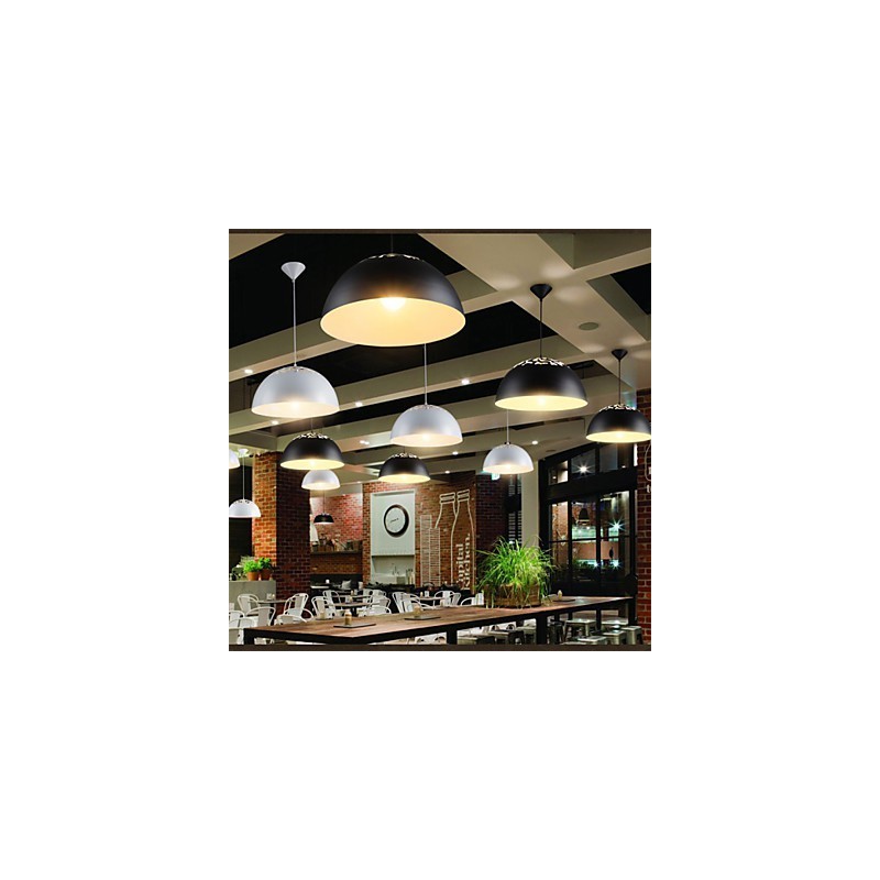 Vintage Style Minimalist 1 Light Pendant with Carved Shade Pendant Light