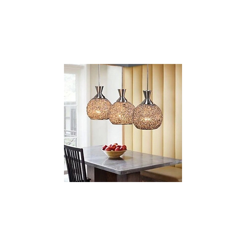 Modern Contemporary Brushed Metal Flush Mount