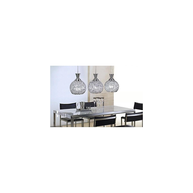 Modern Contemporary Brushed Metal Flush Mount