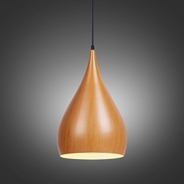 Retro Pendant Light Wood Grain Metal Cafe pendant lamps