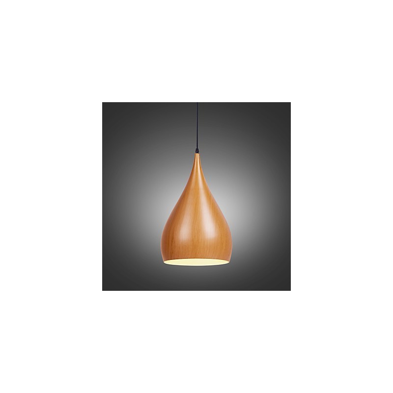 Retro Pendant Light Wood Grain Metal Cafe pendant lamps