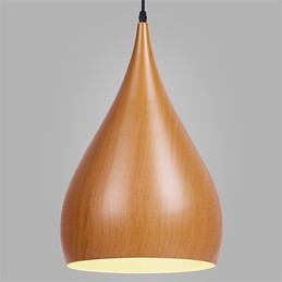 Retro Pendant Light Wood Grain Metal Cafe pendant lamps