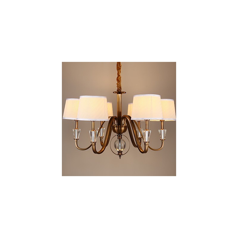 Rustic Lodge Vintage Crystal Mini Style Electroplated Metal Chandelier