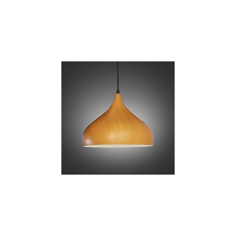 Retro Pendant Light Wood Grain Metal Cafe pendant lamps