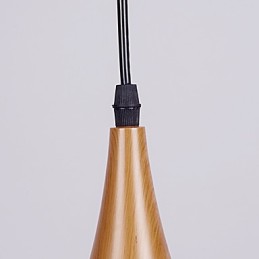 Retro Pendant Light Wood Grain Metal Cafe pendant lamps