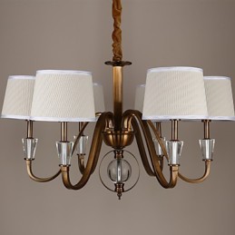 Rustic Lodge Vintage Crystal Mini Style Electroplated Metal Chandelier