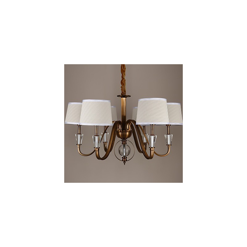 Rustic Lodge Vintage Crystal Mini Style Electroplated Metal Chandelier