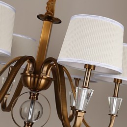 Rustic Lodge Vintage Crystal Mini Style Electroplated Metal Chandelier