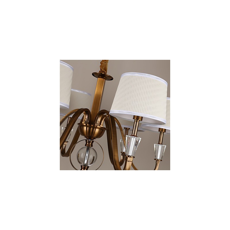 Rustic Lodge Vintage Crystal Mini Style Electroplated Metal Chandelier