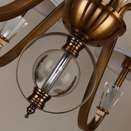 Rustic Lodge Vintage Crystal Mini Style Electroplated Metal Chandelier