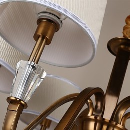 Rustic Lodge Vintage Crystal Mini Style Electroplated Metal Chandelier