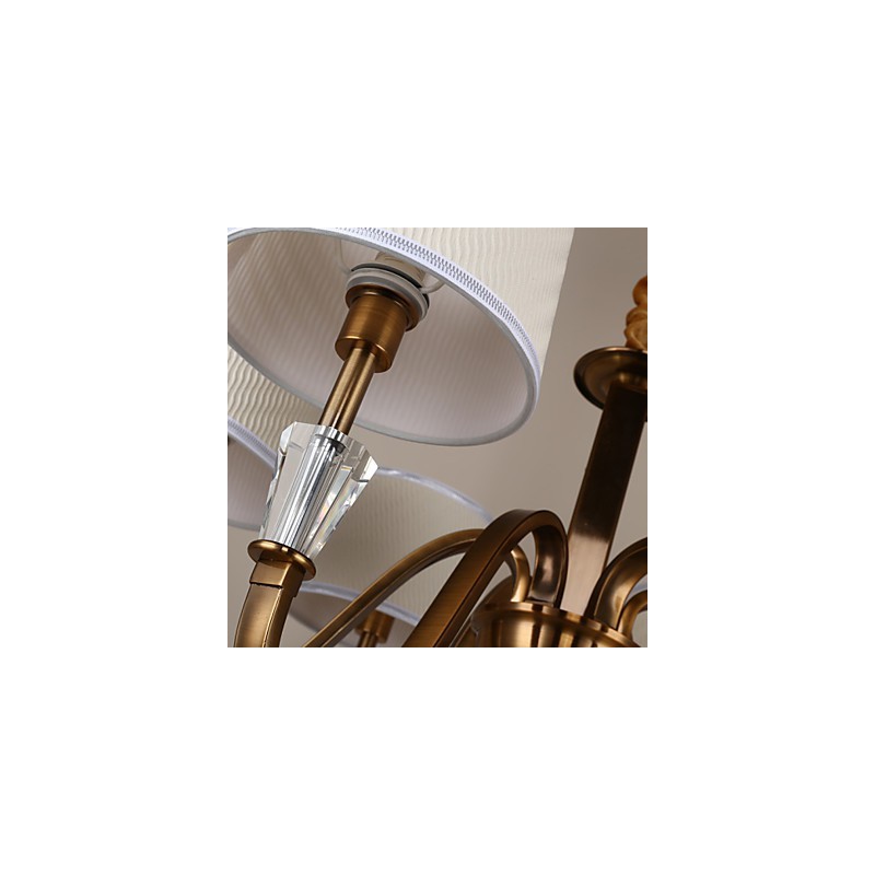 Rustic Lodge Vintage Crystal Mini Style Electroplated Metal Chandelier