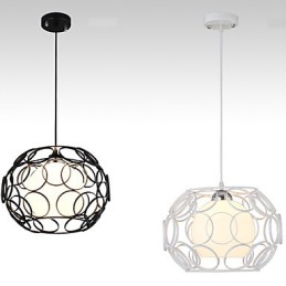 Creative Contracted Nordic Wrought Iron Glass Single Head Droplight Lamp Light