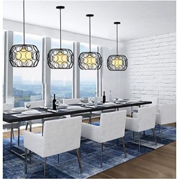 Creative Contracted Nordic Wrought Iron Glass Single Head Droplight Lamp Light