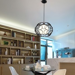 Creative Contracted Nordic Wrought Iron Glass Single Head Droplight Lamp Light