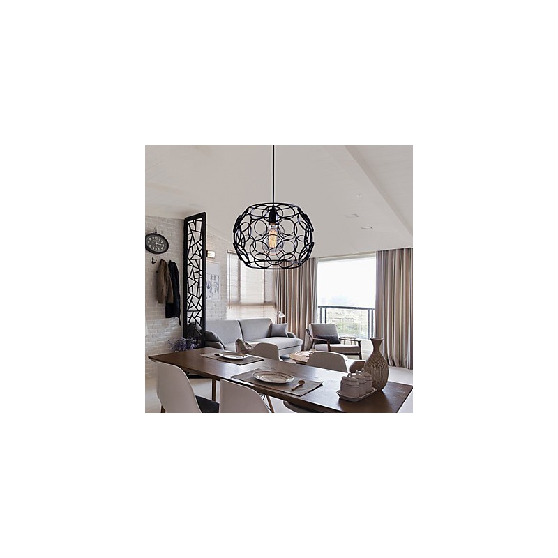 Creative Contracted Nordic Wrought Iron Glass Single Head Droplight Lamp Light