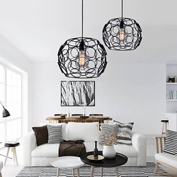 Creative Contracted Nordic Wrought Iron Glass Single Head Droplight Lamp Light