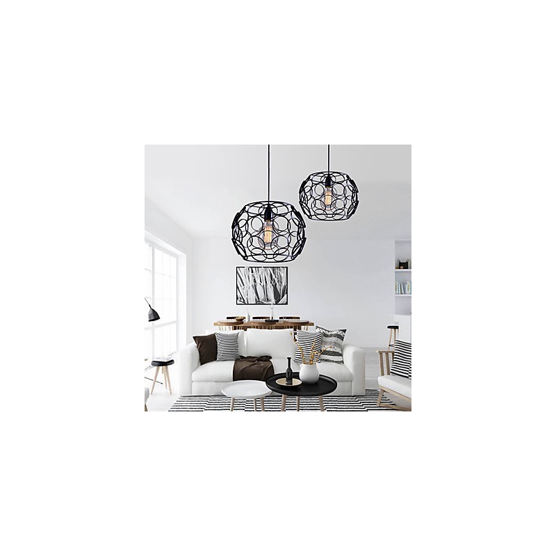 Creative Contracted Nordic Wrought Iron Glass Single Head Droplight Lamp Light