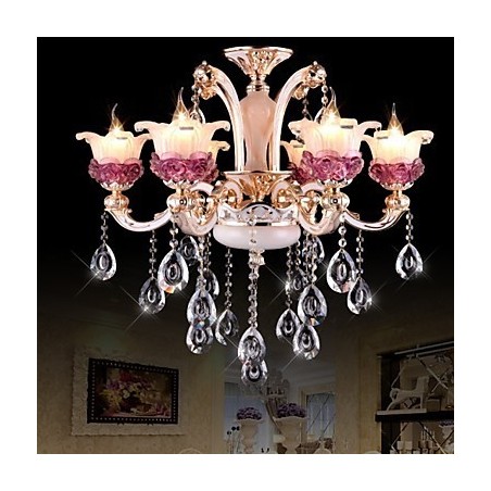 Modern Simple European Style Chinese Purple Jade Crystal Pendant