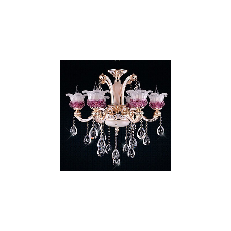 Modern Simple European Style Chinese Purple Jade Crystal Pendant