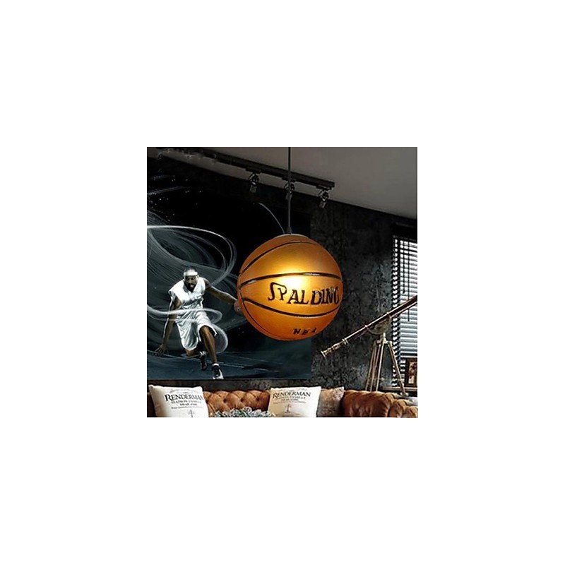 Glass Pendant Cafe Retro Basketball Pendant
