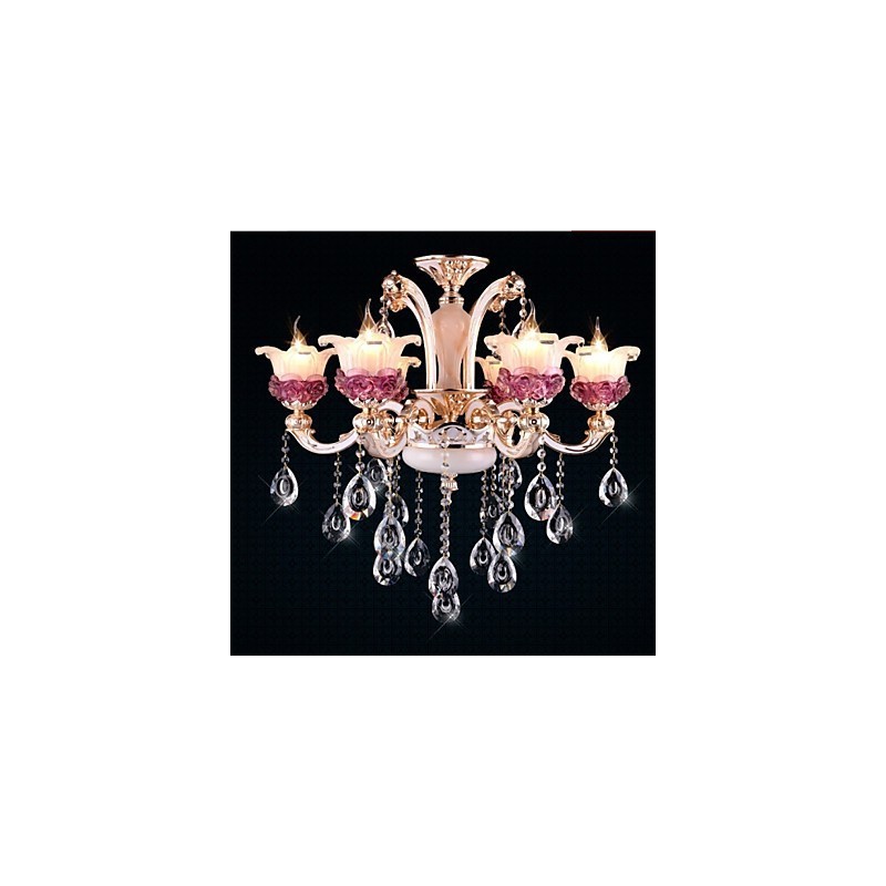 Modern Simple European Style Chinese Purple Jade Crystal Pendant