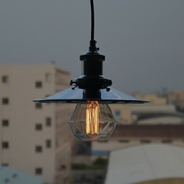 Country Chrome Metal Pendant Light