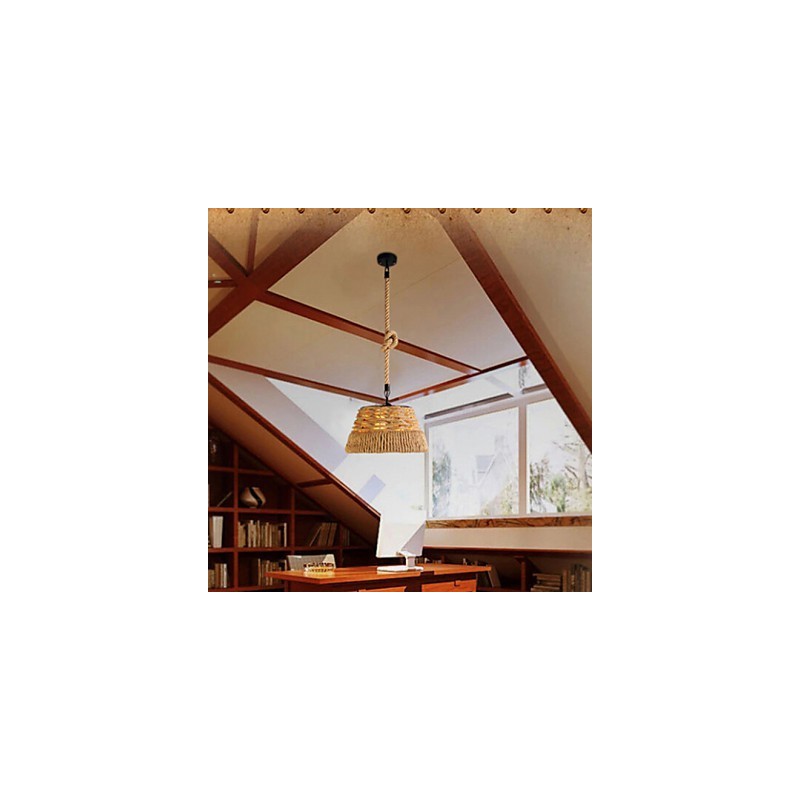 Loft Industrial Wind Creative Nordic Hemp Rope Meals Chandelier Lamp