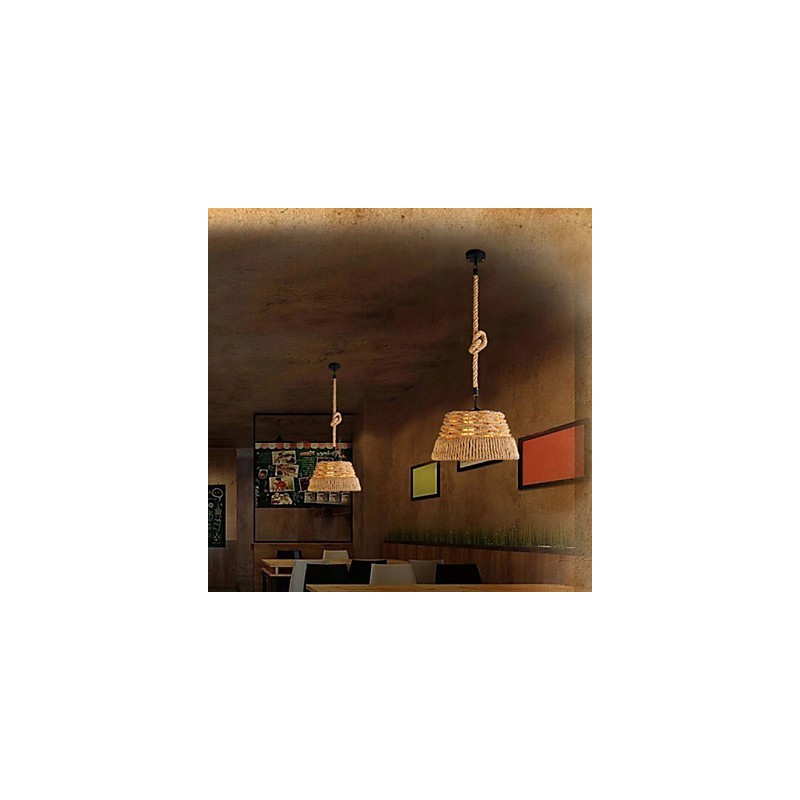 Loft Industrial Wind Creative Nordic Hemp Rope Meals Chandelier Lamp