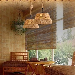 Loft Industrial Wind Creative Nordic Hemp Rope Meals Chandelier Lamp