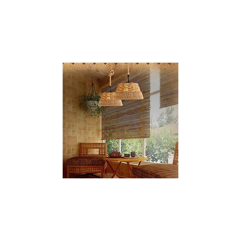 Loft Industrial Wind Creative Nordic Hemp Rope Meals Chandelier Lamp