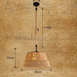 Loft Industrial Wind Creative Nordic Hemp Rope Meals Chandelier Lamp
