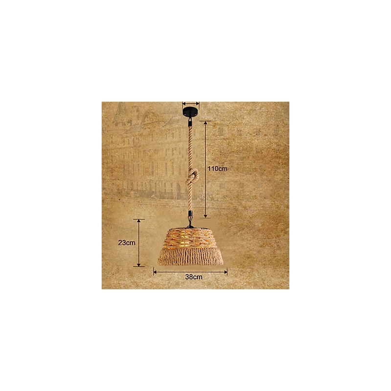 Loft Industrial Wind Creative Nordic Hemp Rope Meals Chandelier Lamp